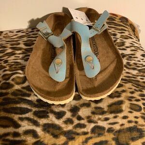 Birkenstock Light Blue Thong Sandals